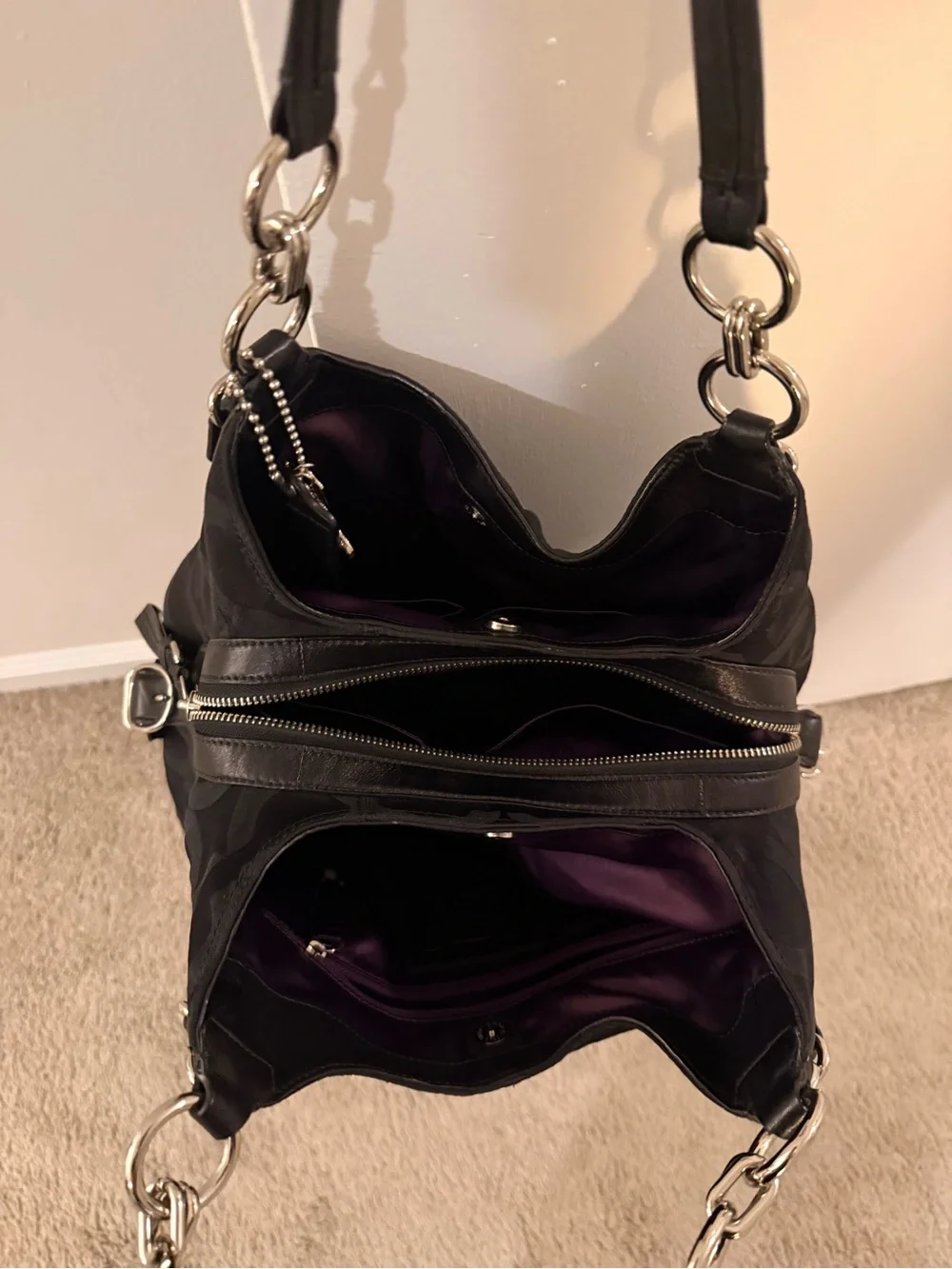Coach Black Kristin Hobo Bag